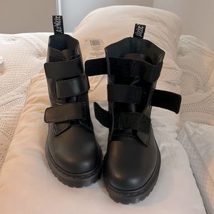 Dr Martens Black Velcro combat boots
